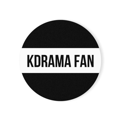 The Kdrama Fan Black Coaster