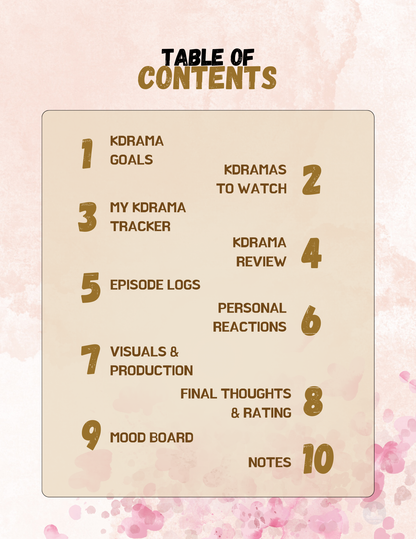 My Kdrama Journal (Free PDF Download) Limited Time