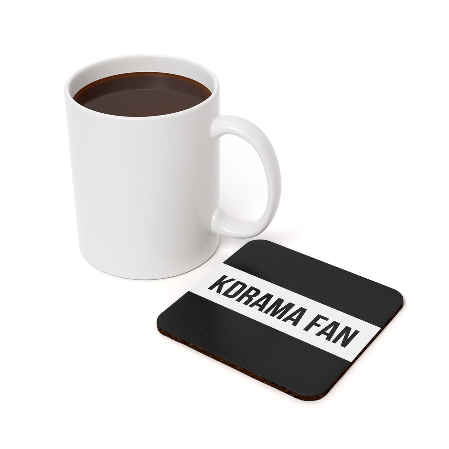 The Kdrama Fan Black Coaster