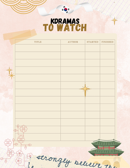 My Kdrama Journal (Free PDF Download) Limited Time