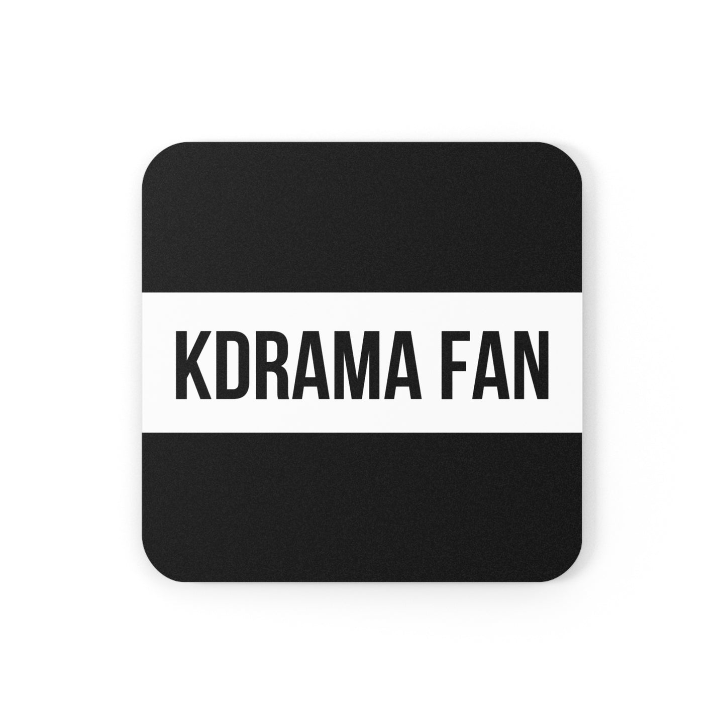 The Kdrama Fan Black Coaster